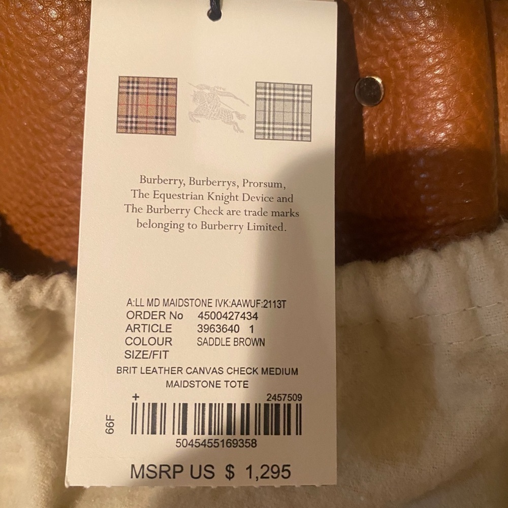 Burberry Brown Shoulder Bag with Sleek Design - Picture 7 of 7